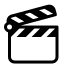 Icon of an open clapper board